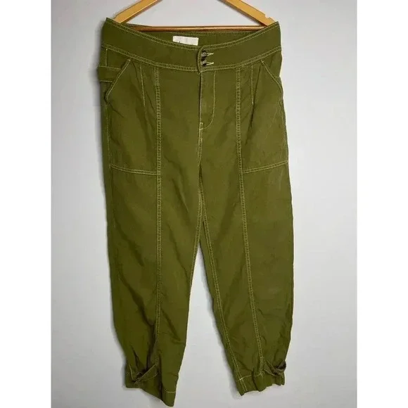 Anthropologie Jackson Tapered Utility pants size 6 Olive green - Picture 4 of 12